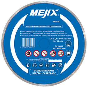 180018 - Disque diamant 230 mm, BR 25.4/22.2 mm