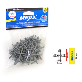 180083 - Croisillons récupérables 3 mm  x 50 pcs