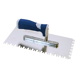 180254 - Universal double teeth steel trowel U8x8/4x7