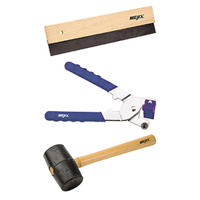 185912 - Kit pose carreaux : maillet, pince, raclette