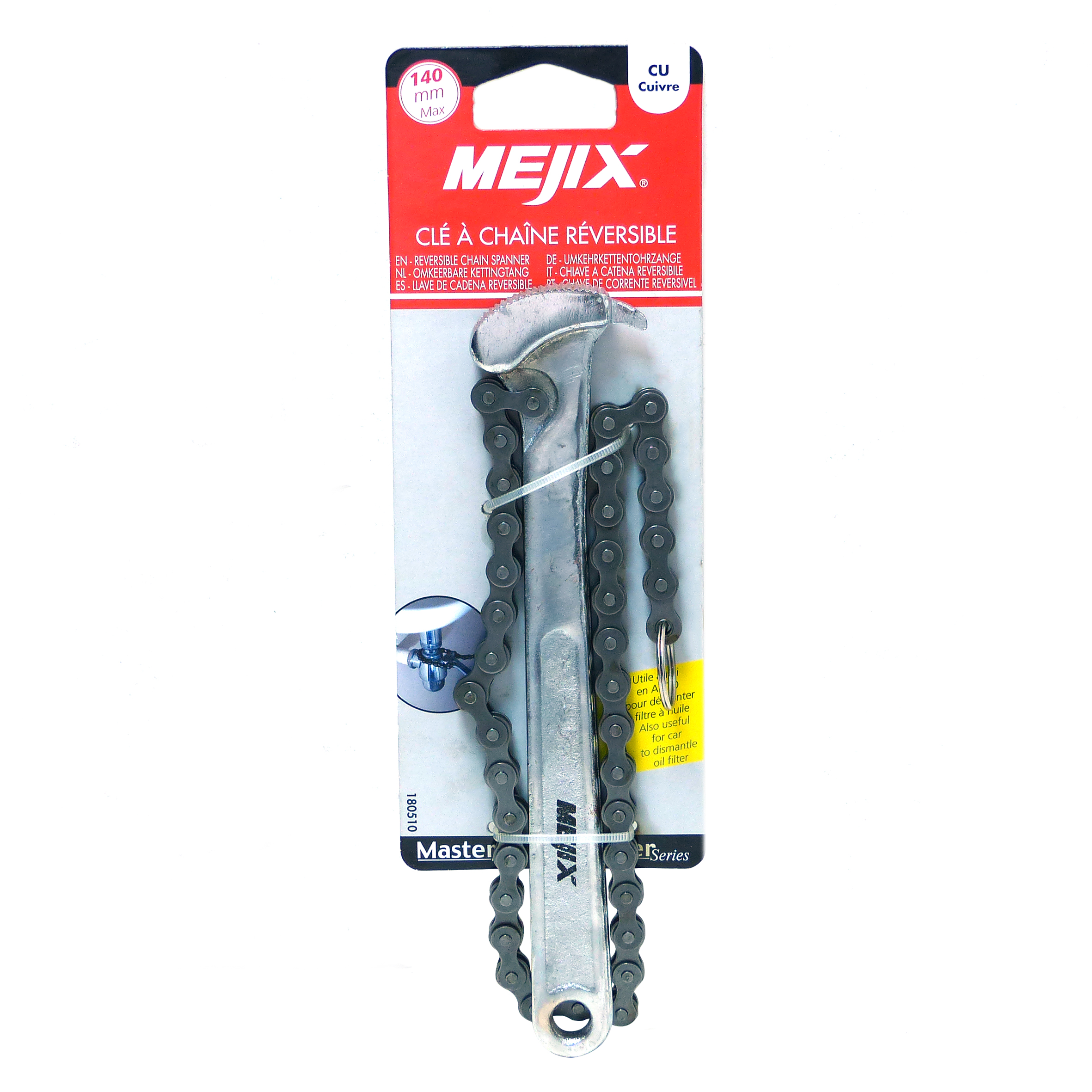 Clé à Chaîne 9 Pouces - Pour Filtre à Huile Et Raccords, Acier Trempé, Max 156mm